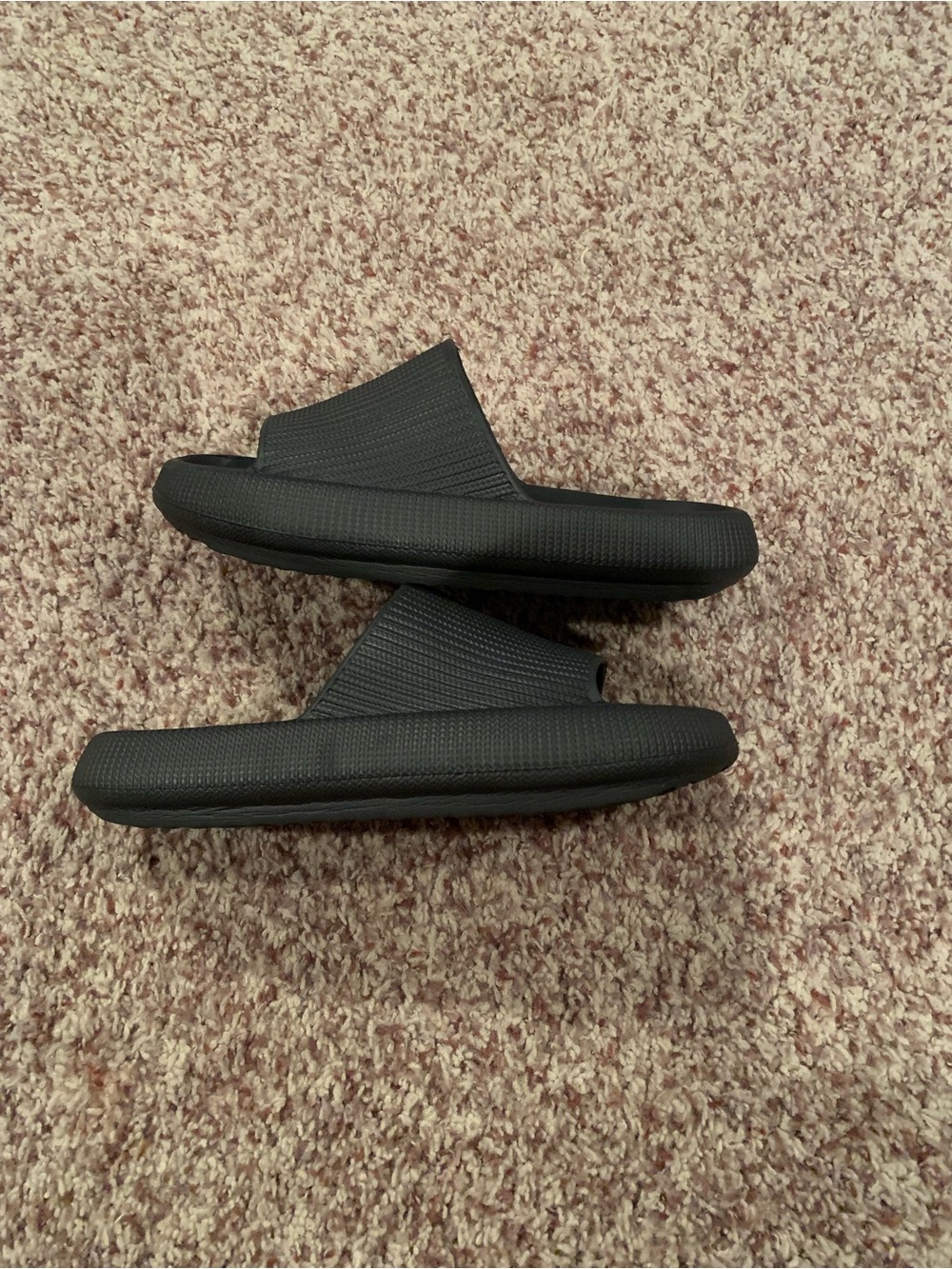 Women's Black Slide Sandals - Comfortable Everyday Slip-Ons - Picture 2 of 6
